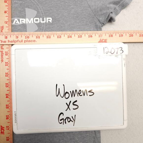Under Armour Graphic Crew Neck Short Sleeve Casual T Shirt Womens Size XS Gray - Picture 7 of 9
